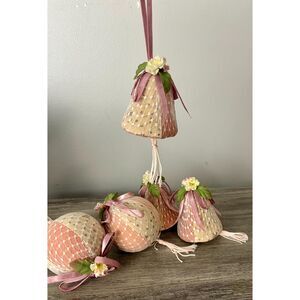 Midwest Imports of Cannon Falls Lace & Ribbon Ornaments (Set of 5)